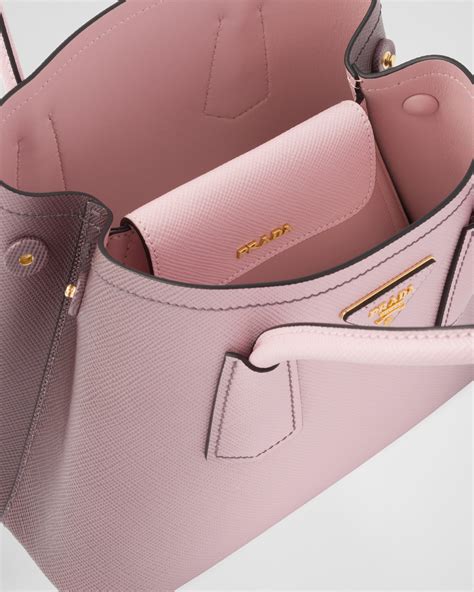 Gradient Alabaster Pink Prada Double Saffiano leather mini